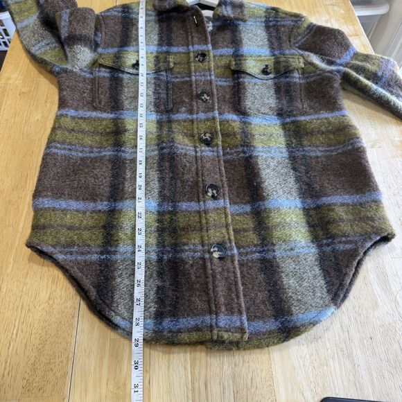 Wilfred Free The Ganna Oversized Shirt Jacket Shacket Wool Plaid Button XS EUC - Picture 9 of 12